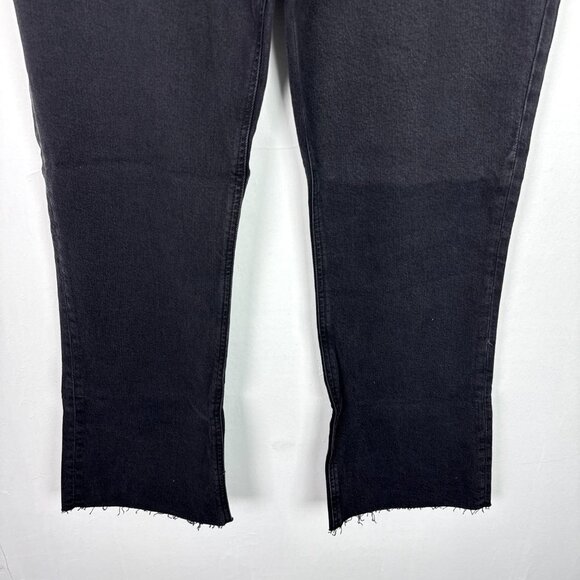 NWOT ASOS Design High Rise '70's Stretch Flare Jeans in Black Plus Size 36 NEW - Picture 3 of 8